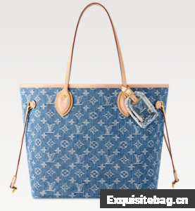 Louis Vuitton NEW Neverfull MM M13192 Denim Blue