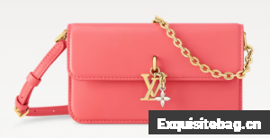 Louis Vuitton NEW Wallet On Chain LV Bloom M14581 Sweet Coral