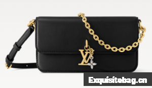 Louis Vuitton NEW Wallet On Chain LV Bloom M14581 black