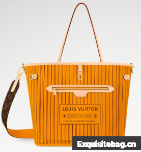 Louis Vuitton Neverfull Bandouliere Inside Out MM M12257 Monogram&Jaune Safran