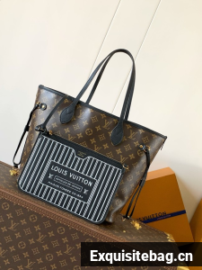 Louis Vuitton Neverfull Bandouliere Inside Out MM M12257 black