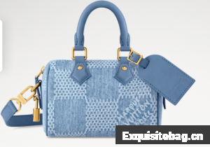 Louis Vuitton Speedy 18 Bandouliere N00208 Denim Blue