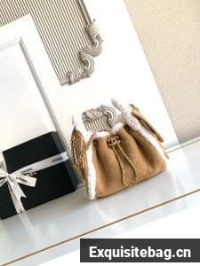 CHANEL 25 Handbag mini AS5631 Suede Calfskin brown