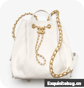 CHANEL 25 Medium Backpack AS5600 white