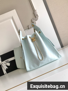 CHANEL 25 Medium Handbag AS5311 light blue