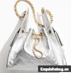 CHANEL 25 SMALL HANDBAG AS5293 Silvery