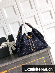 CHANEL 25 SMALL HANDBAG AS5293 dark blue