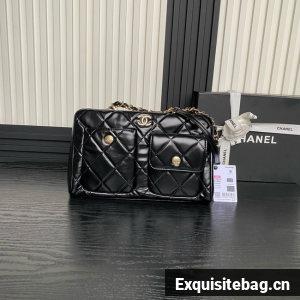 CHANEL CLUTCH WITH CHAIN AS4933 black