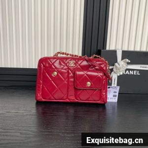 CHANEL CLUTCH WITH CHAIN AS4933 red