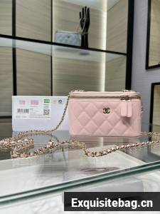 CHANEL Classic Small Vanity with Chain AP1341 pink