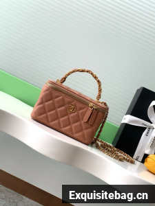 CHANEL Classic Small Vanity with Chain AP4799 Camel