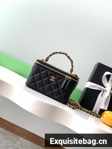 CHANEL Classic Small Vanity with Chain AP4799 black