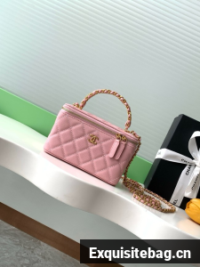 CHANEL Classic Small Vanity with Chain AP4799 pink