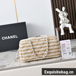 CHANEL Clutch With Chain AP4986 Beige & Light Beige