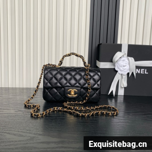 CHANEL Clutch With Chain AS2701 black&gold Metal
