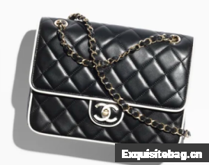 CHANEL FLAP BAG Lambskin AS5150 Black & White