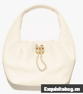 CHANEL Hobo Handbag AS5976 Light Beige