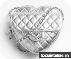 CHANEL Lambskin Heart Bag AS5764 Silvery