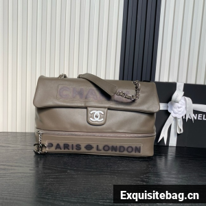 CHANEL Lambskin Shoulder Bags 9902 dark gray