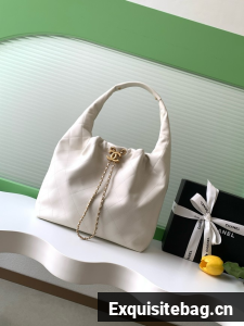 CHANEL Large Hobo Bag AS5967 white