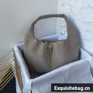 CHANEL Large Hobo Bag Suede AS5967 gary