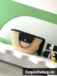 CHANEL Large Tote AS5952 Beige & black