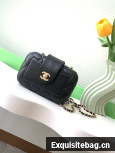CHANEL MINI CAMERA CASE AS5178 black