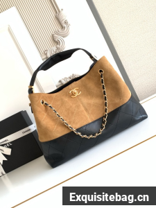 CHANEL Shopping Bag AS5434 black&brown