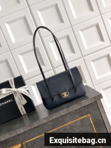 CHANEL Small Flap Bag AS6130 Dark Blue