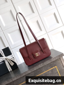 CHANEL Small Flap Bag AS6130 burgundy
