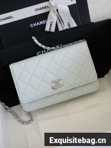 CHANEL Wallet On Chain AP3723 light blue