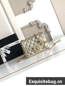 CHANEL mini Flap Bag AS1786 light gold