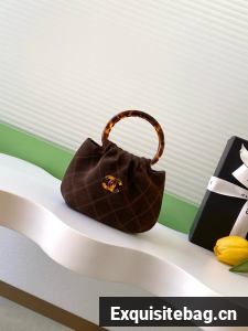 CHANEL mini Hobo Bag Suede AS4981 Coffee