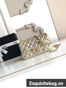 CHANEL mini Flap Bag AS5759 light gold