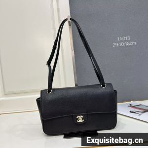 Chanel 26SS Original Leather Tote Shopping Bag 1A013 Black