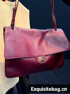 Chanel 26SS Original Leather Tote Shopping Bag 1A013 Burgundy