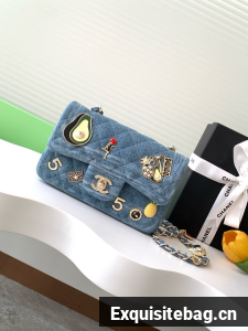 Chanel CLASSIC 11.12 HANDBAG AS1116 LIGHT BLUE