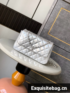 Chanel CLASSIC Original Lambskin 11.12 HANDBAG AS6565 Silver