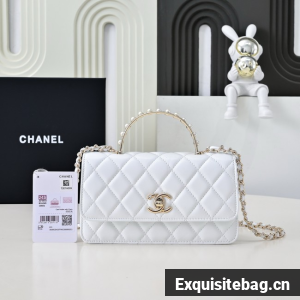 Chanel CLUTCH WITH CHAIN AB4293 white