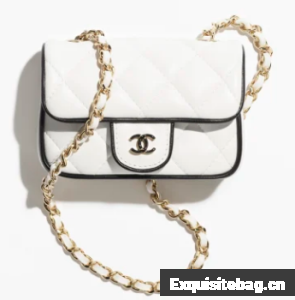 Chanel CLUTCH WITH CHAIN AP4516 White & Black