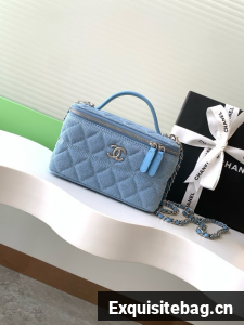 Chanel CLUTCH WITH CHAIN Denim AP4404-2 blue