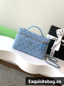 Chanel CLUTCH WITH CHAIN Denim AP4407 blue