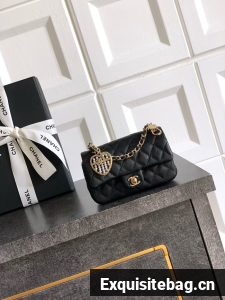 Chanel Classic Mini Bag with hook AP4760 black