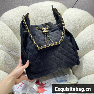 Chanel Denim HOBO BAG AS5311 black