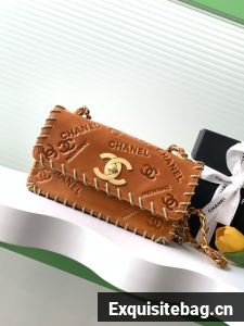 Chanel FLAP BAG AS3266 brown