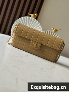 Chanel FLAP BAG AS3314 brown