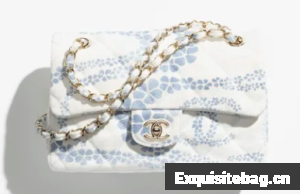 Chanel Flap Bag AS5454 Light blue & White