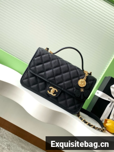 Chanel Flap Bag With Top Handle AS3653 Black