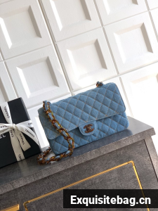 Chanel Flapbag Denim & Gold Metal 1116 Blue