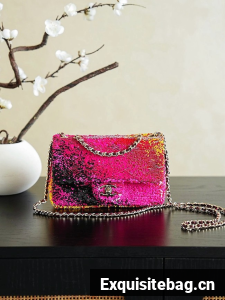 Chanel Fringed Sequins Flap Bag 24P 0888 pink